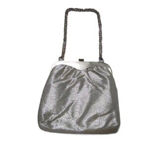 Vintage Bag Formal Evening Sliver Lame